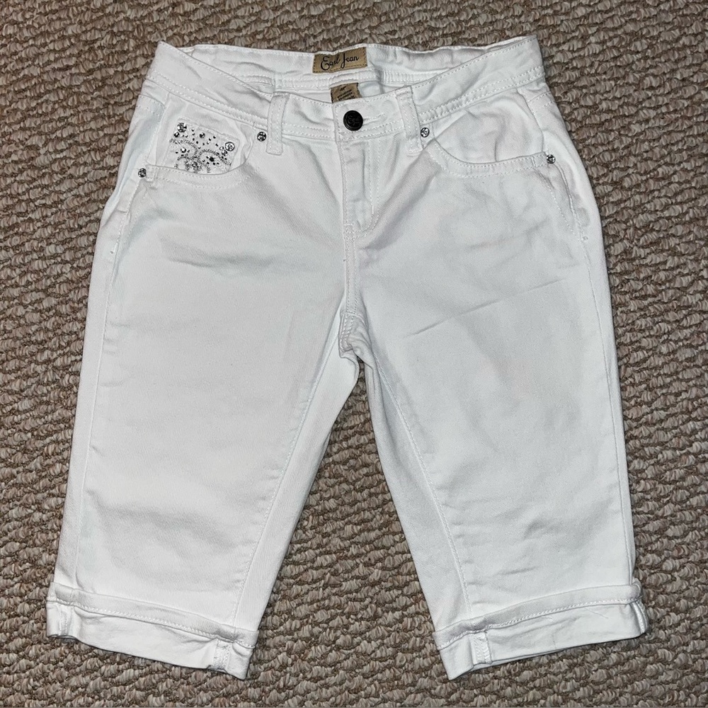 Earl Jeans Classic White Denim Shorts